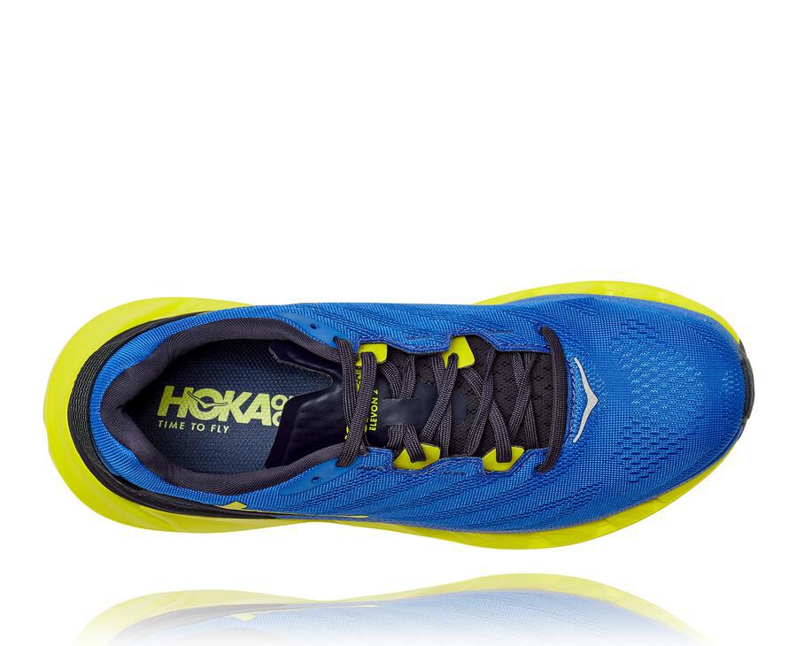 Hoka One One Koşu Ayakkabısı Erkek Mavi/Yeşil - Elevon 2 - MU3589146